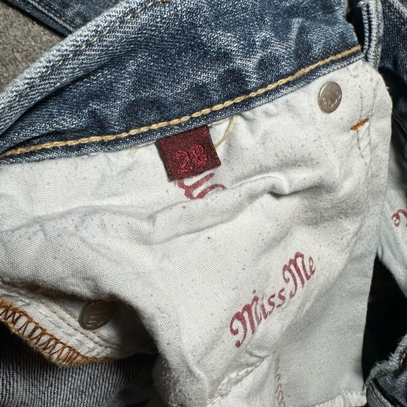Miss Me Bootcut Jeans Women Size 28 (Fit 30x31.5) Blue Embroidered Low Rise Y2K - Picture 10 of 15